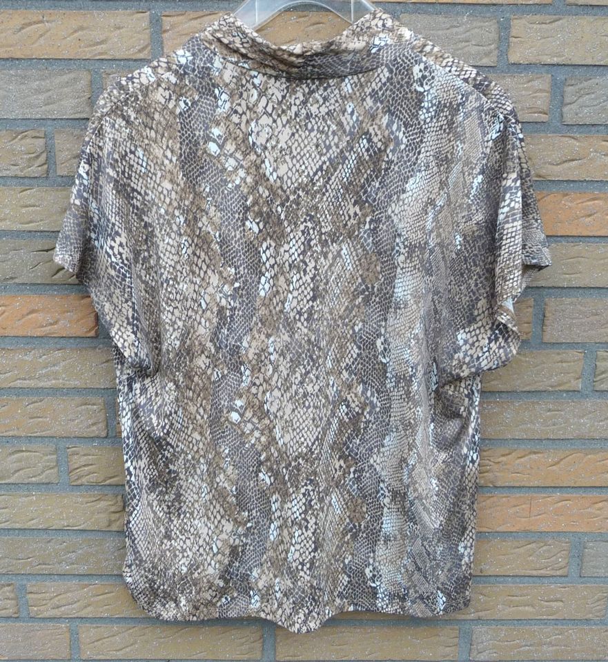 Shirt H&M Top Animal Print Kurzarm, Gr. 40-42 in Bremervörde