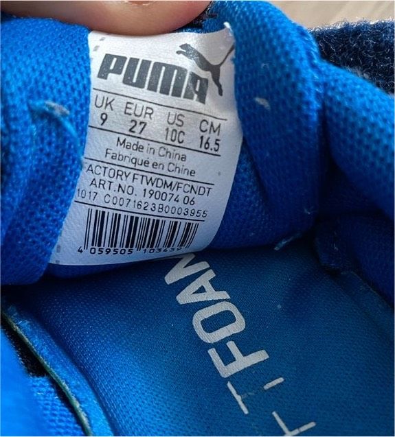 Puma Turnschuhe Soft Foam blau Gr. 27 in Limeshain