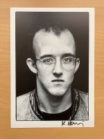 Keith Haring Portrait, Einladung  zur Ausstellung 14,3 x 20,4 cm Düsseldorf - Pempelfort Vorschau