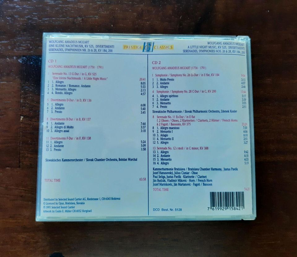 2 CD-Set / Wolfgang Amadeus Mozart / Ein kleine Nachtmusik ! in Neuenkirchen