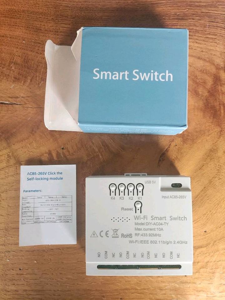 Tuya Wifi Smart Switch mit RF 433.92 4 Kanal Smarter Schalter in Tostedt