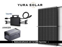 Photovoltaik Anlage Balkonkraftwerk mit SPEICHER | 2x Module 830W + Wechselrichter + ANKER Solix 1,6 kWh SPEICHER | SONDERAKTION Nordrhein-Westfalen - Herford Vorschau
