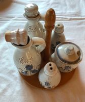 Menage Essig Öl Salz Pfeffer Senf Zucker Keramik Gestell Set Bayern - Geltendorf Vorschau