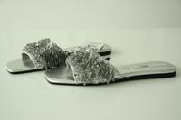Zara neue Pantolette flach silber mit Perlen und Pailetten Gr.39 Bayern - Pullach im Isartal Vorschau