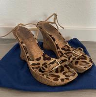 Sandaletten 40 Stuart Weitzman  braun Leoparden Muster Hessen - Rodgau Vorschau