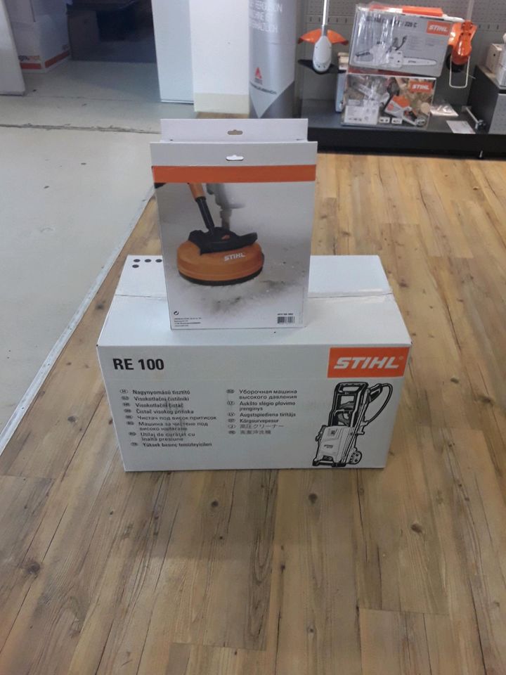 Stihl Hochdruckreiniger RE 100 mit Flächenreiniger, Rotordüse, in Plattling