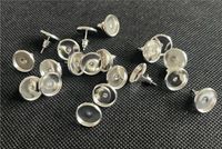 20 x Ohrstecker Fassung Cabochon 12 mm silber  Modeschmuck Niedersachsen - Bad Bentheim Vorschau