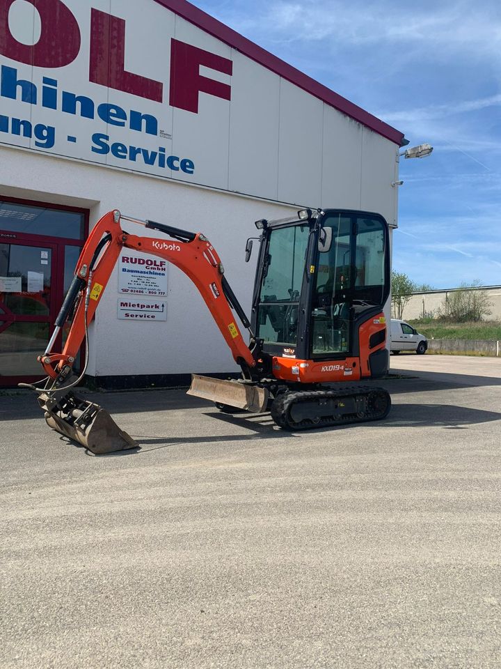 Bagger Mieten, Minibagger, Baumaschinen mieten, Kubota KX 019-4 in Nettersheim