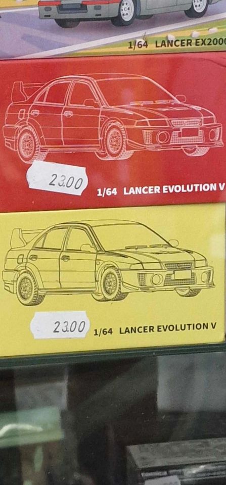 JKM Modellauto Mitsubishi Evo 5 GSR in 1/64 in rot oder gelb in Murr Württemberg