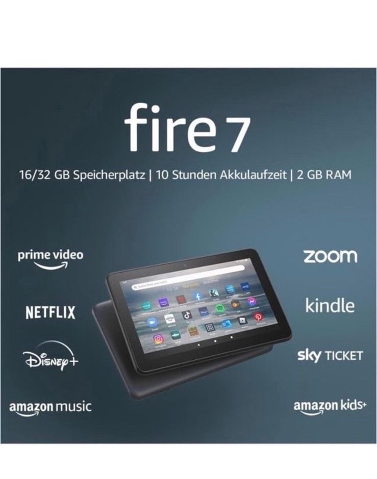 ✅NEU Fire 7-Tablet, 7-Zoll-Display, 16 GB, neues Modell 2022 Ipad in Iserlohn