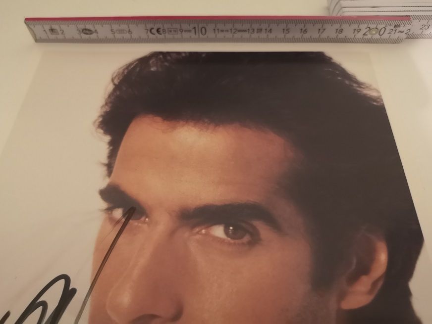 Autogramm David Copperfield auf großem Foto in Münchberg