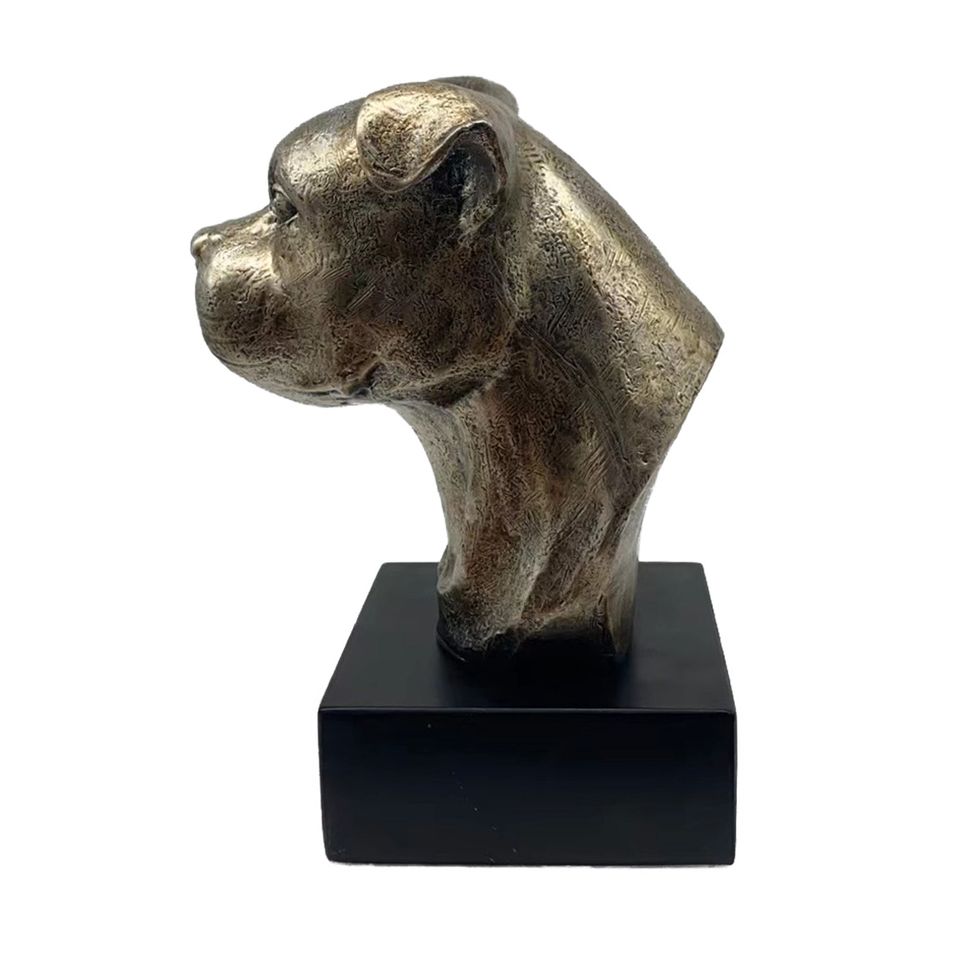 Hund Statue 15 Staffordshire Bullterrier Bronze Harz Skulptur in Karben