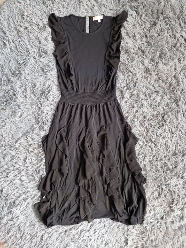 Michael Kors Maxikleid Rüschen Rüschenkleid schwarz Gr. S in Diespeck