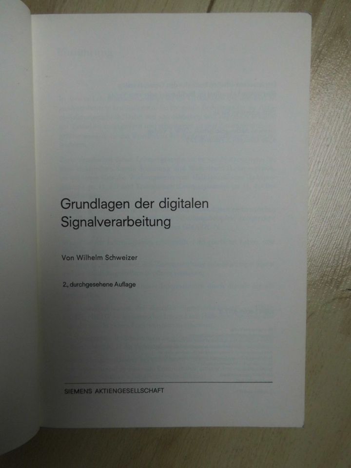 Grundlagen der digitalen Signalverarbeitung – Wilhelm Schweizer in Wesel