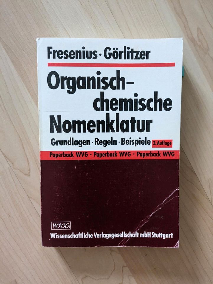 Organisch chemische Nomenklatur Fresenius Görlitzer 3. Auflage in Unterthingau