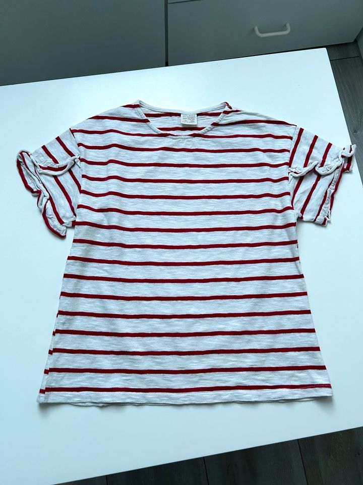 Set T-Shirt Gr. 146/152 Zara rot weiß Melone Streifen in Meppen