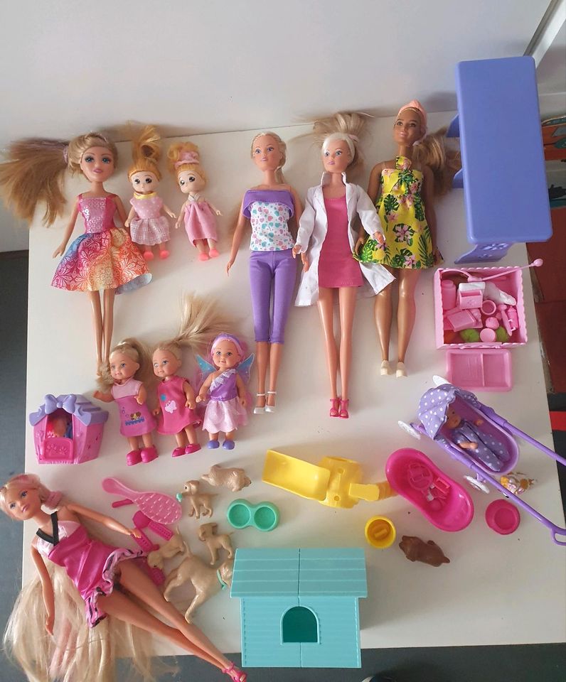 Barbie Simba Evi Puppen Zubehör Hunde Tierarzt BABY in Dormagen