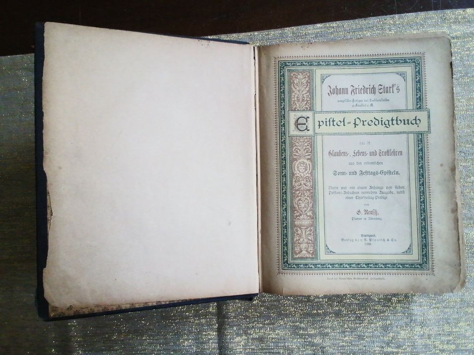 Epitel Predigt Buch, von 1888, siehe Bilder in Groß-Umstadt