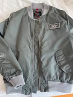 Original Alpha Bomber Jacke grau-grün Größe L Hessen - Wiesbaden Vorschau