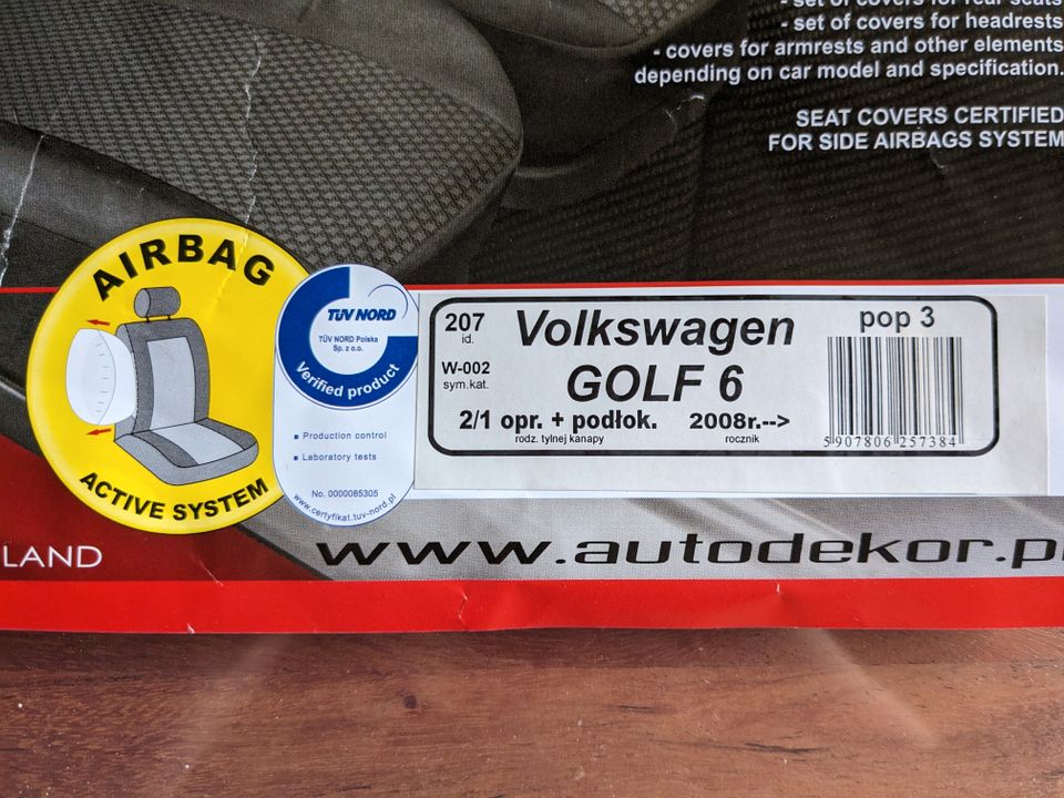 Autositzbezüge für VW Golf 6 Variant in Opferbaum