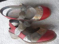Damenschuhe, Sling Pumps Rieker rot u. mettalic   Größe 39 Bayern - Grassau Vorschau