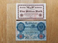 Altes Geld, 1 Million Mark (1923) und 20 Mark (1910) Dresden - Seevorstadt-Ost/Großer Garten Vorschau