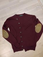 Cardigan Strickjacke Bordeaux Rot mit Leder-Patches, S München - Schwabing-Freimann Vorschau