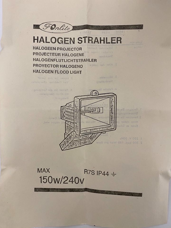 Halogen Strahler, 150 W Baustrahler neu in Kottenheim