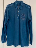 VAN SANTEN Polo Shirt Langarm jeansblau Gr. M mit Stickerei Nordrhein-Westfalen - Euskirchen Vorschau