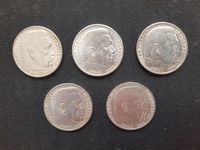 5 Reichsmark Paul von Hindenburg, 1936, Silber, Präge A+D+E+F+G+J Sachsen-Anhalt - Halle Vorschau