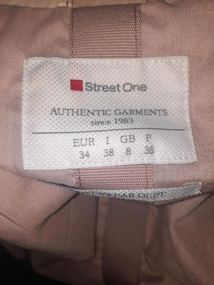 Street One Jacke Parka Mantel Übergang used Optik rose gr. 34 in Fuchstal