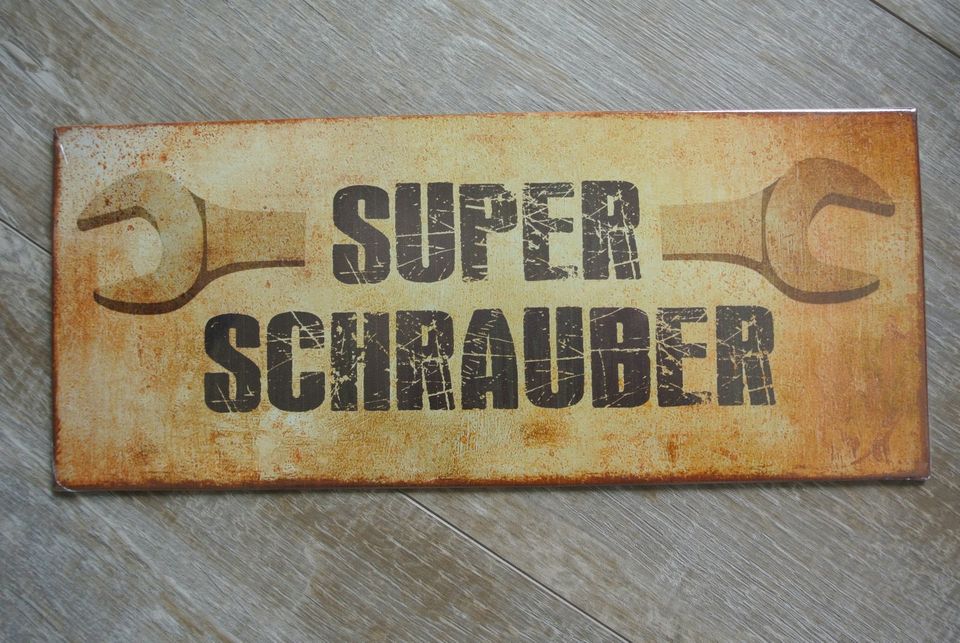 Metall Schild "Super Schrauber"  Neu in Originalverpackung in Ranstadt