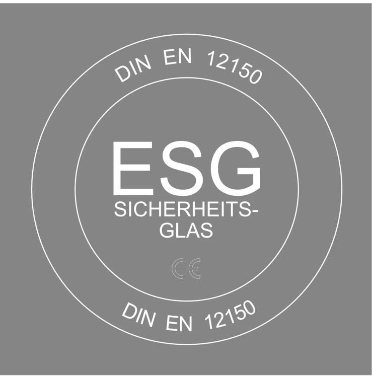 Duschwand Duschabtrennung mit Stabistange 8mm ESG Glas 2m x 1,2m in Hamminkeln