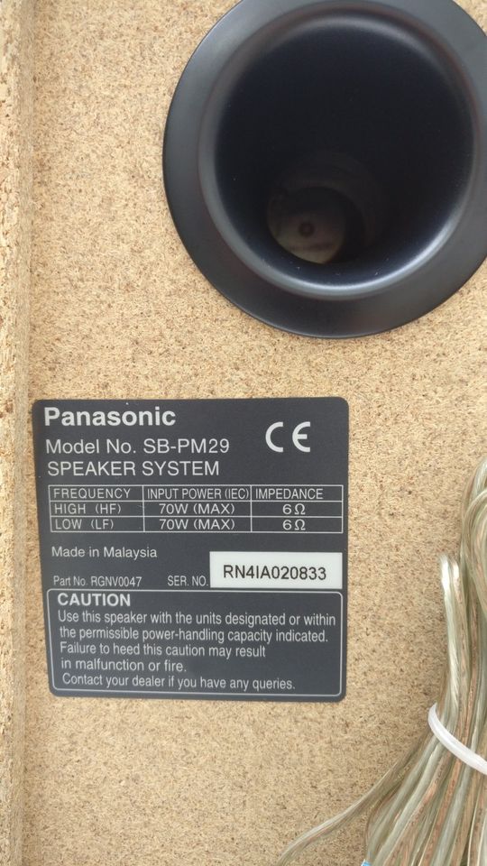 Panasonic SB-PM29 2 Wege Lautsprecher 70 W in Duisburg