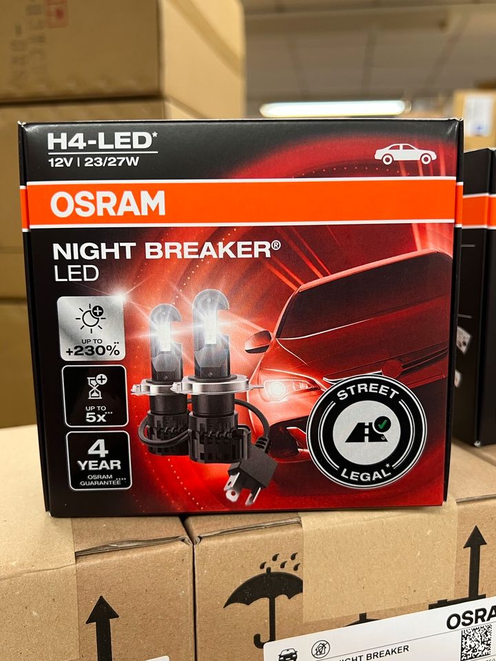 Osram LED H4 NIGHT BREAKER LED-Nachrüstlampe +230% mehr Licht 2ST in Hessen  - Calden, Tuning & Styling Anzeigen