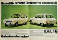 Renault 6 Reklame Werbung Berichte L TL 1100 R6 Hessen - Hanau Vorschau
