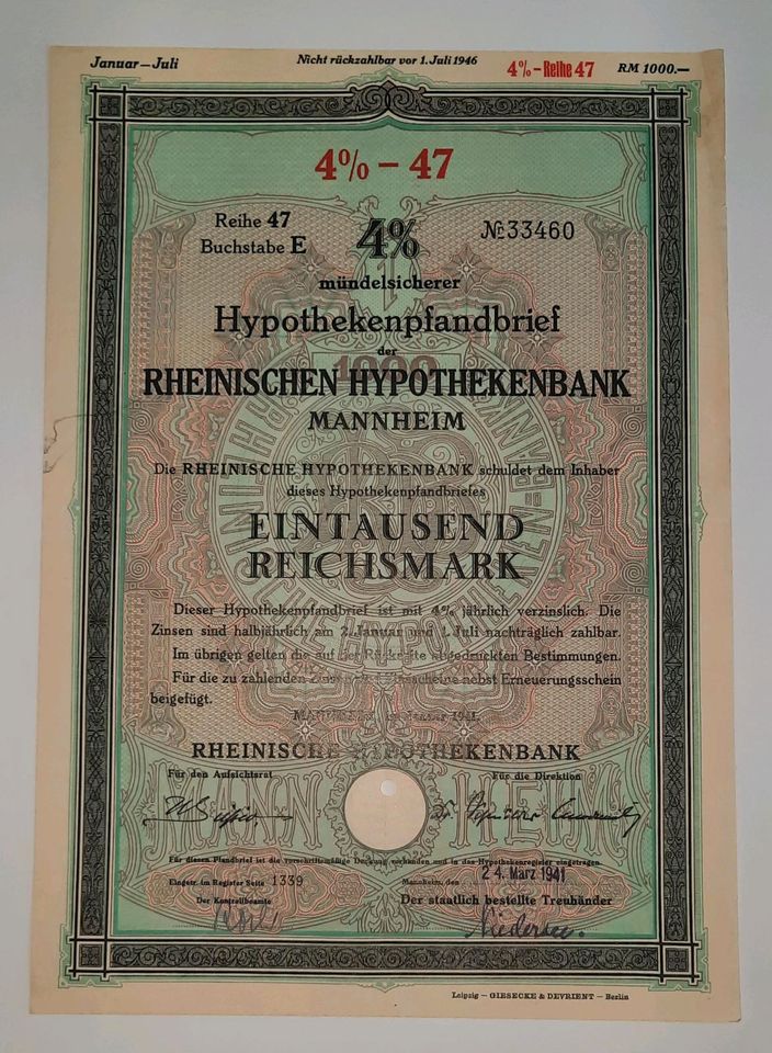 Historisch Ostpreußen Berlin Köln antik Antiquität Wertpapier Lot in Recklinghausen