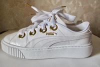 PUMA  Sneakers  Lack  Weiß Gr.38.5   39 Köln - Vingst Vorschau