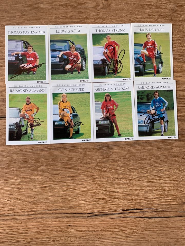 Bayern Autogrammkarten 8 Stück in Troisdorf