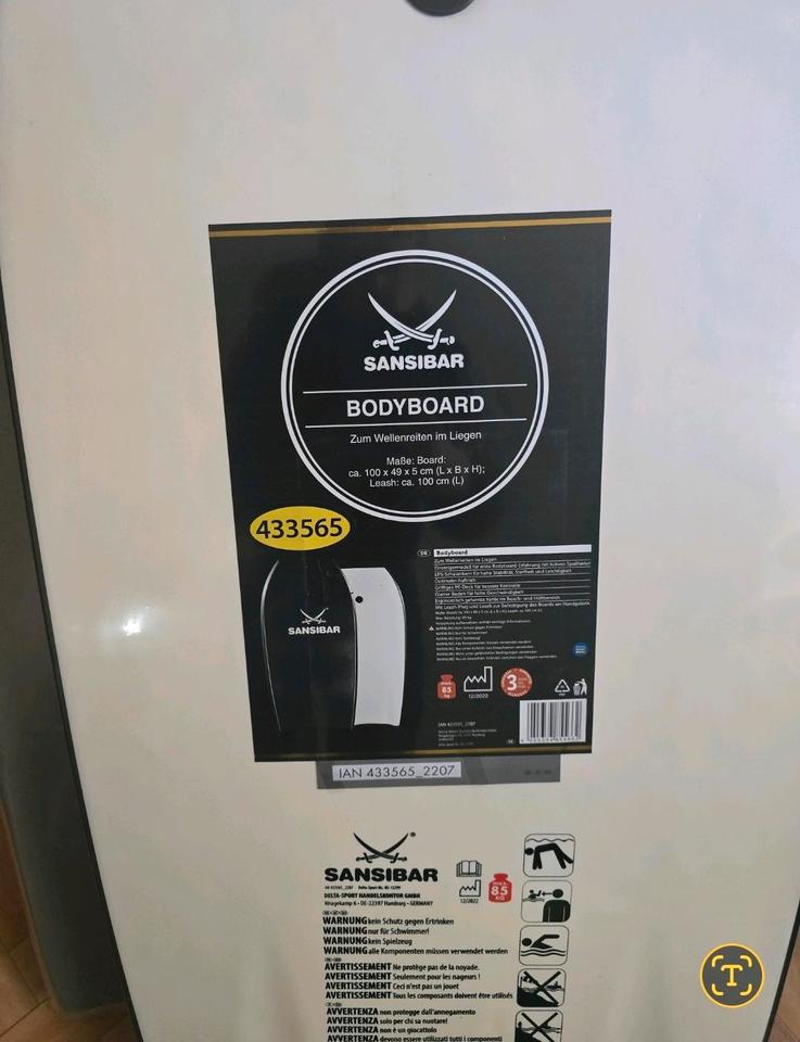 Sansibar Bodyboard .100x49x5 cm . Einsteigermodell Schwimmbrett in Oberheimbach