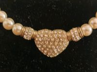 Strass - Modeschmuck - Perlen mit Herz - 40 cm Mitte - Tiergarten Vorschau