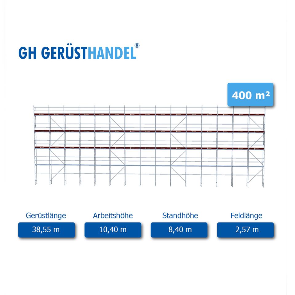 400m² Stahl Arbeitsgerüst Neuware Assco Gerüst kaufen in Vöhringen