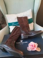 ❣️Tom Tailor Lederstiefel Komfortschaft dehnbar  Wild Glattler Nordrhein-Westfalen - Schwelm Vorschau