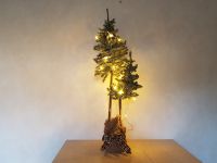 Weihnachtsbaum 2 Holzstämme verschneit künstlich Lichterkette Niedersachsen - Lilienthal Vorschau