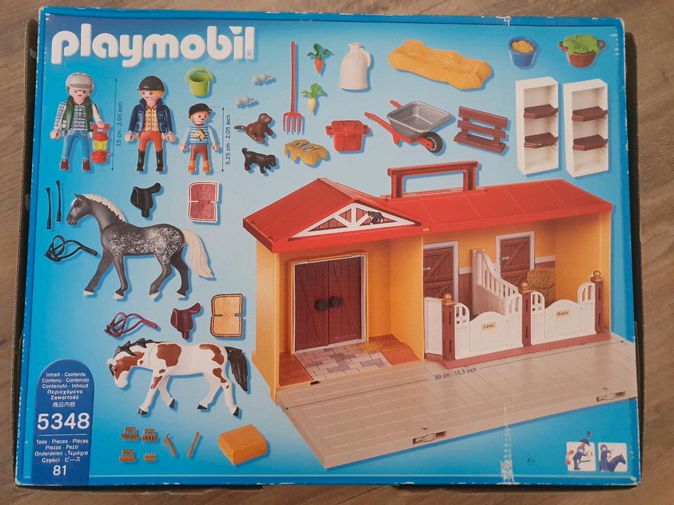 Playmobil 5348 Pferdestall zum Mitnehmen in Grevenbroich