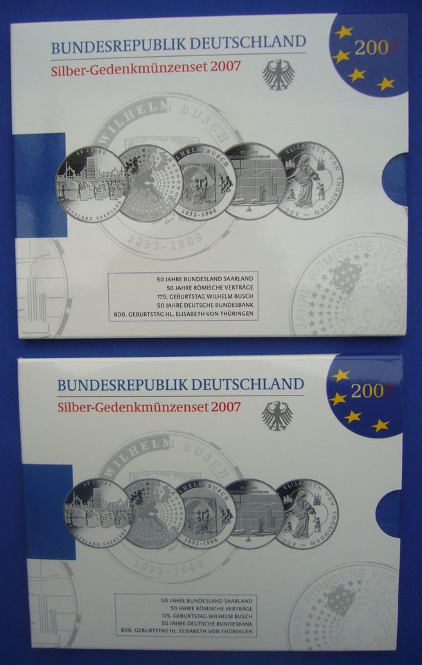 10 EURO Silbermünzen Gedenkmünzen Set 2003 - 2010 OVP im Blister in Wallmerod