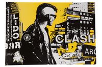 POSTER THE CLASH PUNK CITY ROCKERS GELB 1984 joe strummer punk Brandenburg - Oranienburg Vorschau