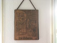 Holzbild  Brandmalerei  „Der Schneider“ 30x40 cm Schwartenbrett Dortmund - Westerfilde Vorschau