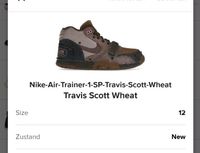 Nike Air Trainer 1 SP Travis Scott Wheat Gr. EU 46 US 12 Sachsen - Wülknitz Vorschau