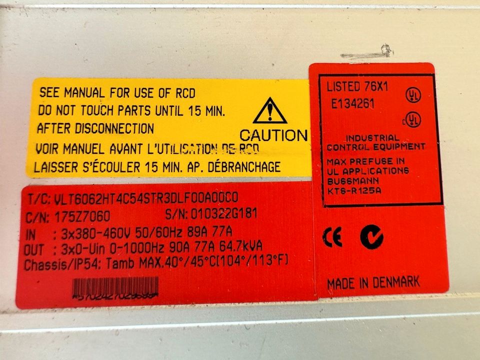 Danfoss Frequenzumrichter VLT 6000 HVAC VLT6062HT 45kW 380 V in Biebesheim